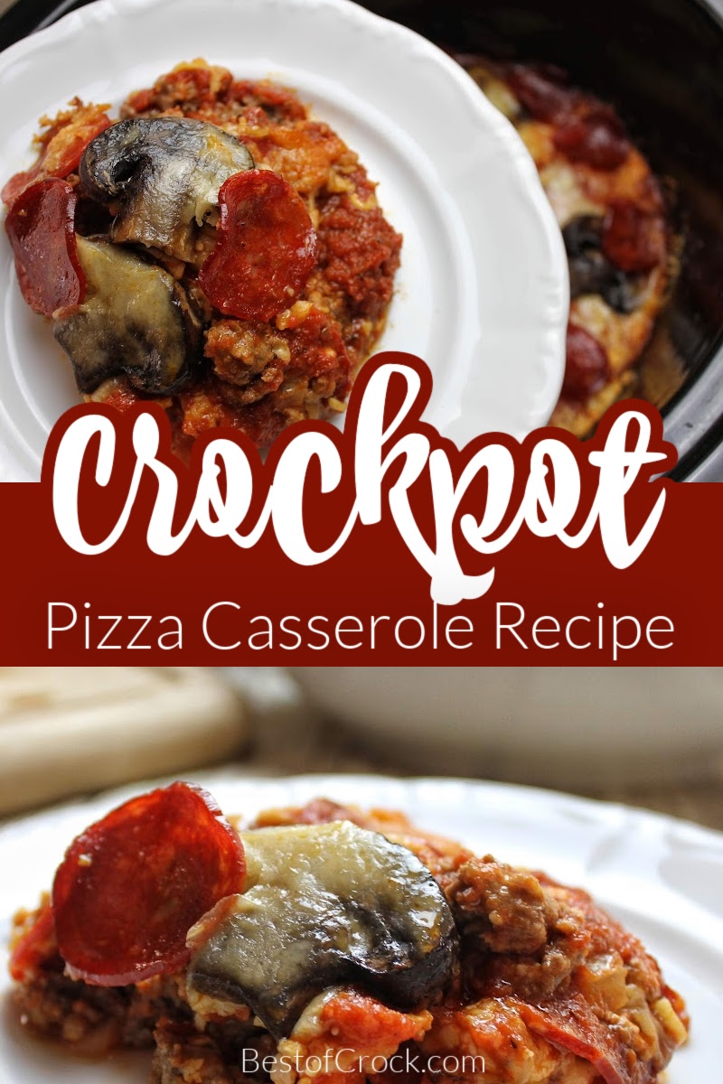 A healthy crockpot pizza casserole can really make a difference as a weight loss recipe and is a family dinner recipe that everyone will love. Crockpot Recipes for Dinner | Slow Cooker Dinner Recipe | Healthy Crockpot Recipes | Crockpot Recipes for Families | Healthy Dinner Recipes Slow Cooker via @bestofcrock