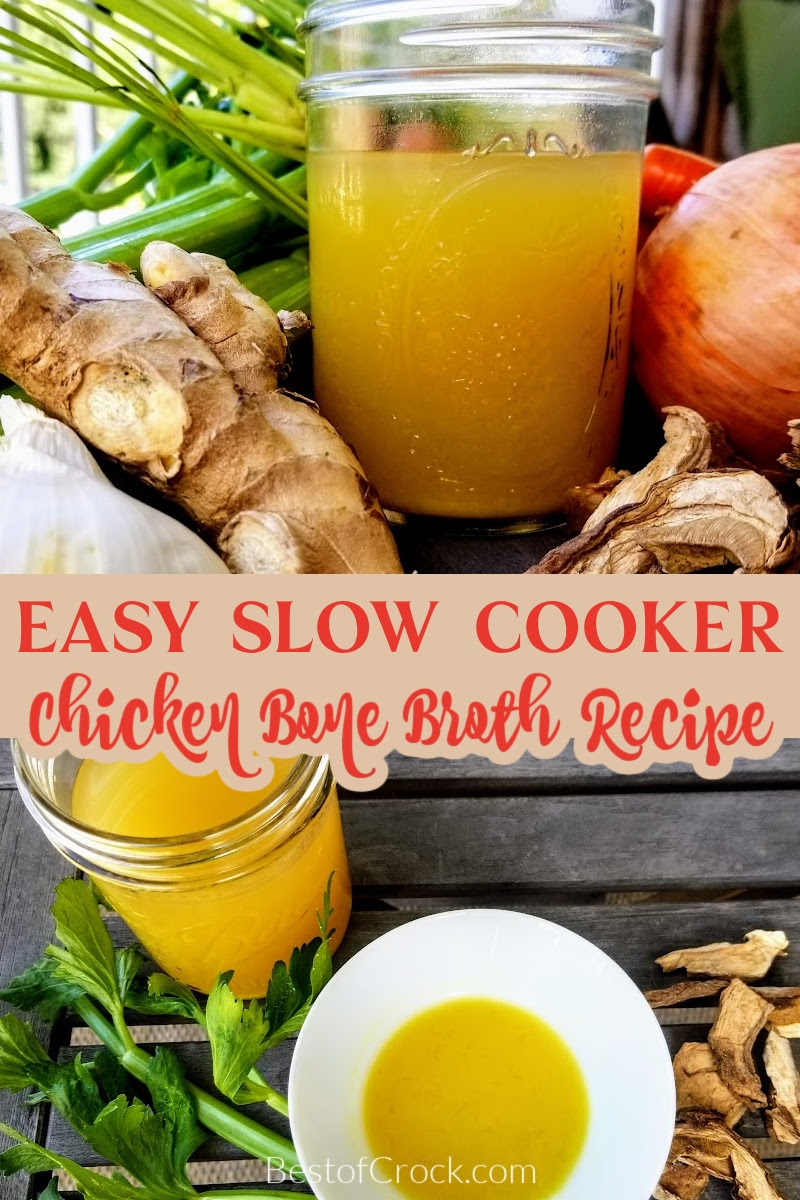 Knowing how to make this slow cooker chicken bone broth recipe will help you add protein to meals and add tons of flavor to your favorite recipes. Keto Bone Broth Recipe | Bone Broth Slow Cooker | Chicken Bone Broth Crockpot | Crockpot Broth Recipe | How to Make Bone Broth | Homemade Bone Broth via @bestofcrock