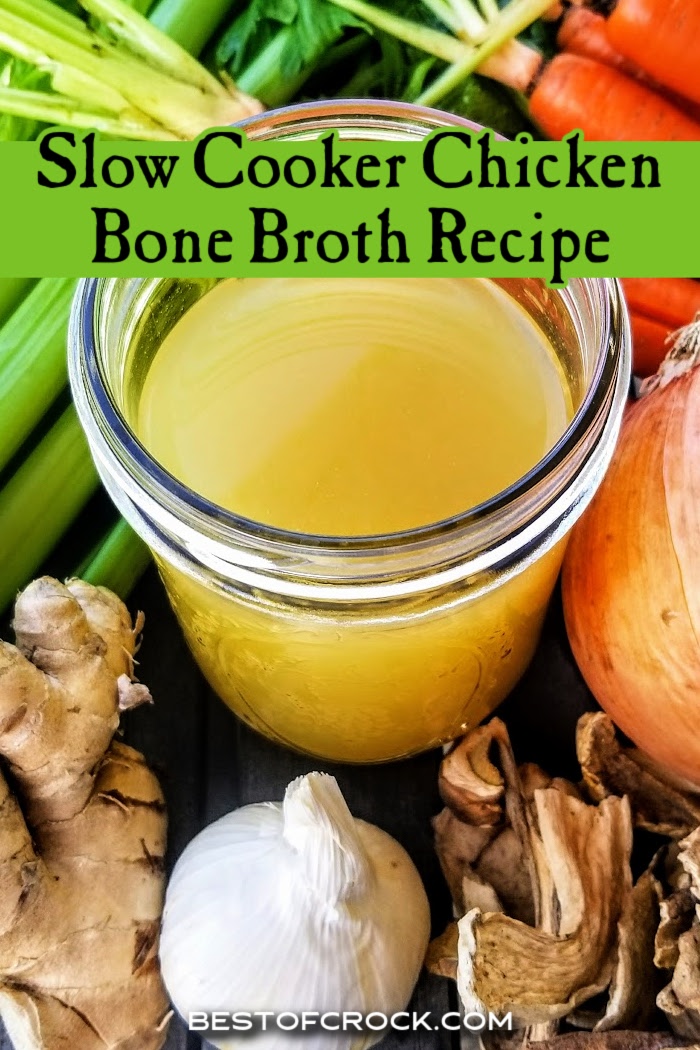 Knowing how to make this slow cooker chicken bone broth recipe will help you add protein to meals and add tons of flavor to your favorite recipes. Keto Bone Broth Recipe | Bone Broth Slow Cooker | Chicken Bone Broth Crockpot | Crockpot Broth Recipe | How to Make Bone Broth | Homemade Bone Broth via @bestofcrock