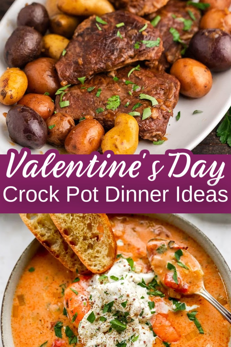 Show your loved one how much you care with one of these easy romantic crockpot meals for Valentines Day and share for a romantic date night at home. Crockpot Recipes for Two | Crockpot Recipes for Valentines Day | Valentines Recipes for Two | Easy Valentines Day Recipes | Date Night Dinner Ideas | Crockpot Date Night Recipes | Slow Cooker Valentines Day Recipes via @bestofcrock