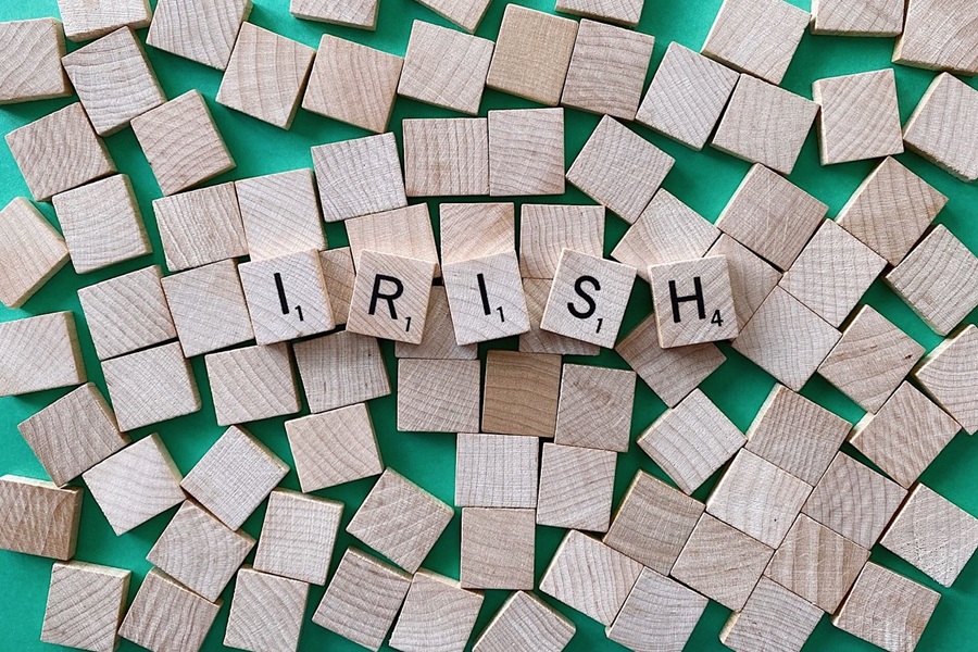 St Patricks Day Cupcake Recipes Scrabble Letter Tiles with Some Spelling Out "Irish"