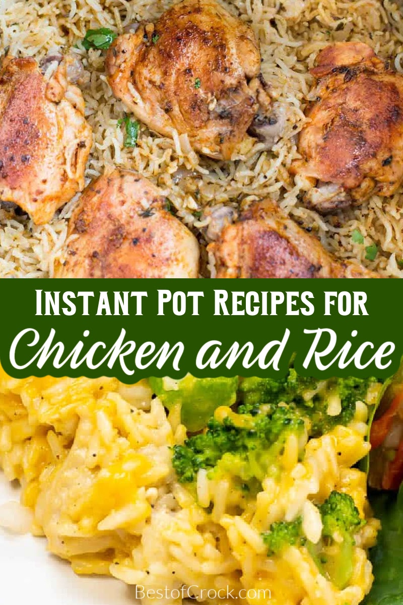 Instant Pot chicken and rice recipes are perfect for family dinner recipes or make-ahead meals to help save time with meal prep. Instant Pot Recipes with Chicken | Easy Dinner Recipes | Pressure Cooker Recipes with Chicken | Instant Pot Dinner Recipes | Family Dinner Recipes | Instant Pot Rice Recipes | Pressure Cooker Recipes with Rice via @bestofcrock