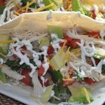 Chicken Tacos Crockpot Recipe Close Up of Tacos on a White Plate