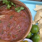 Salsa without Onions Recipe a Bowl of Salsa on a Platter of Chips with a Couple of Limes