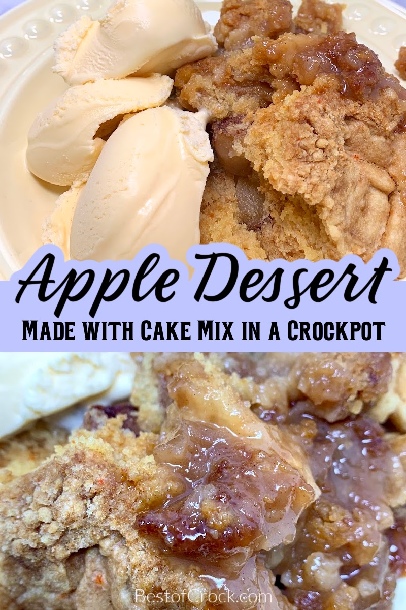 Making an apple crisp is easier when you use this easy crockpot apple crisp with cake mix recipe that is filled with flavor. Slow Cooker Apple Crisp Recipe | Crockpot Dessert Recipe | Slow Cooker Dessert Recipe | Crockpot Recipes with Apples | Apple Crisp without Oats | Cake Mix Apple Crisp via @bestofcrock