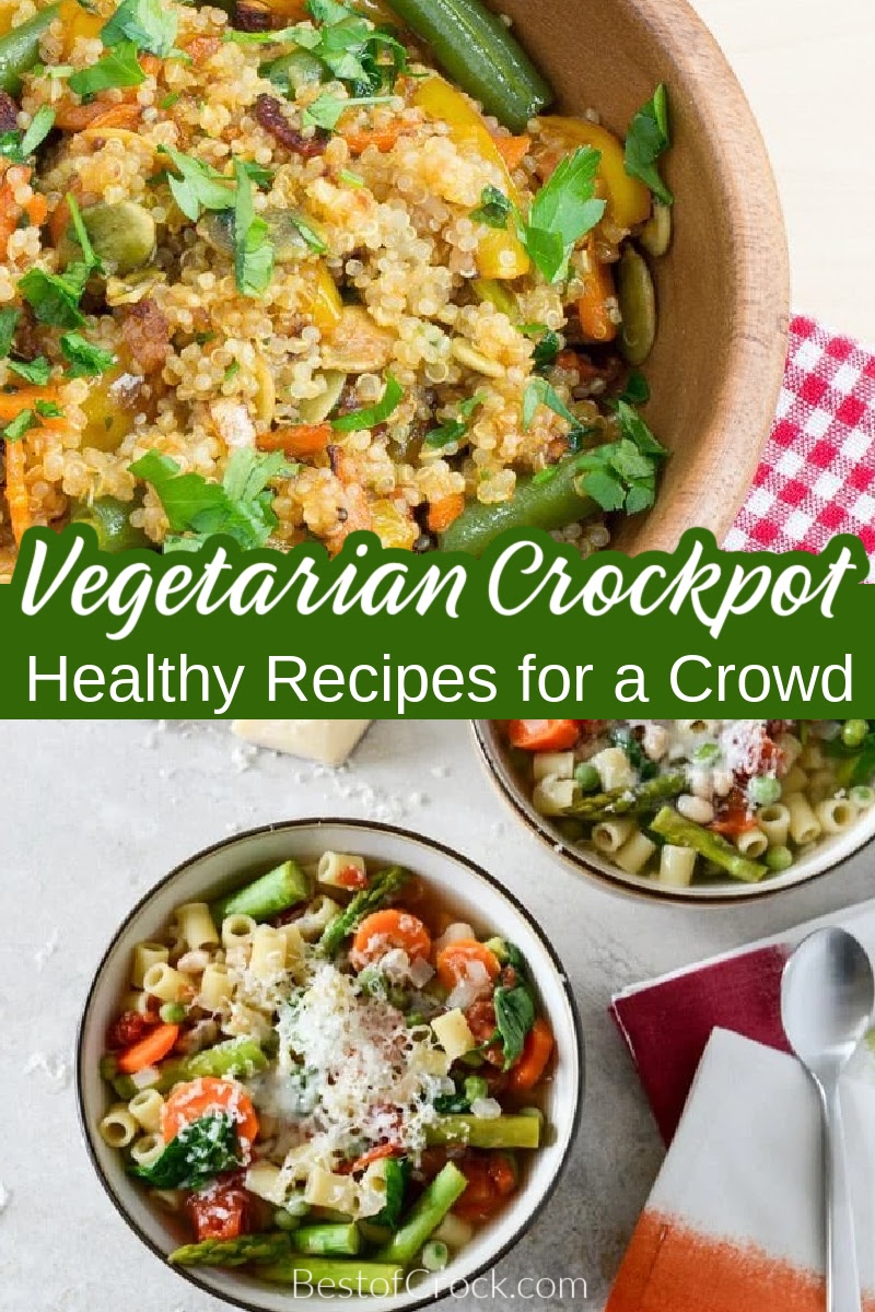 Vegetarian crockpot recipes offer meal prep and dinner party recipe options so everyone can enjoy a delicious recipe, regardless of dietary restrictions. Easy Crockpot Recipes | Party Recipes | Party Food Ideas | Slow Cooker Recipes | Vegetarian Party Recipes via @bestofcrock