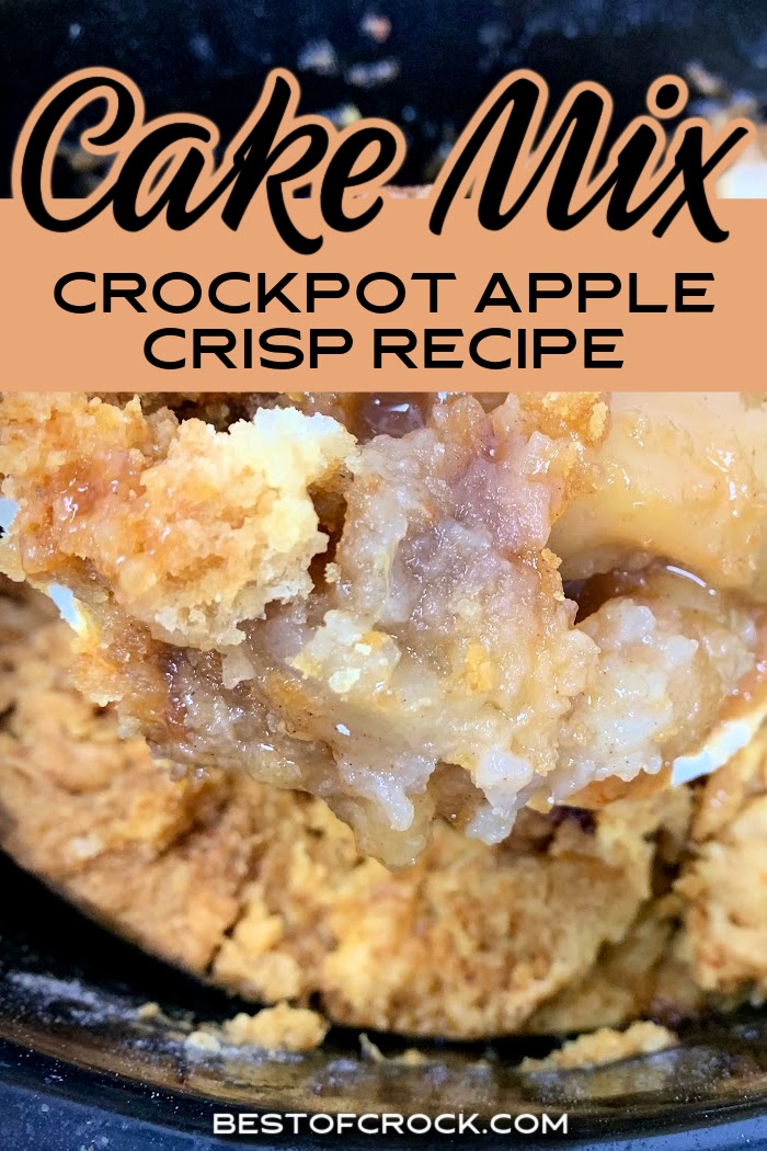 Making an apple crisp is easier when you use this easy crockpot apple crisp with cake mix recipe that is filled with flavor. Slow Cooker Apple Crisp Recipe | Crockpot Dessert Recipe | Slow Cooker Dessert Recipe | Crockpot Recipes with Apples | Apple Crisp without Oats | Cake Mix Apple Crisp via @bestofcrock