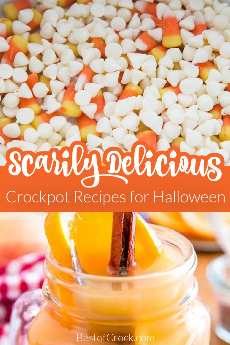 Spooky recipes are perfect during the fall season, but you can make things easier with crockpot Halloween recipes. Halloween Recipes for Kids | Slow Cooker Halloween Recipes Parties | Halloween Appetizer Ideas | Spooky Snack Ideas | Fall Crockpot Recipes | Crockpot Halloween Snacks via @bestofcrock