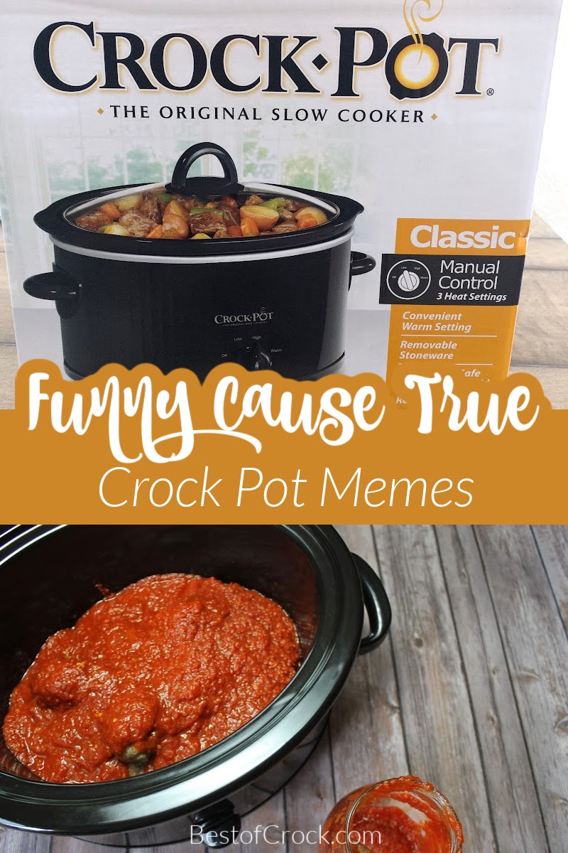 Funny but true slow cooker quotes can help you get a laugh as you cook a delicious slow cooker side dish or easy dinner recipe. Slow Cooker Sayings | Crockpot Jokes | Funny Crockpot Quotes | Crockpot Sayings | Funny Slow Cooker Memes | Crockpot Memes | Funny Cooking Quotes | Cooking Memes for Home Cooks via @bestofcrock