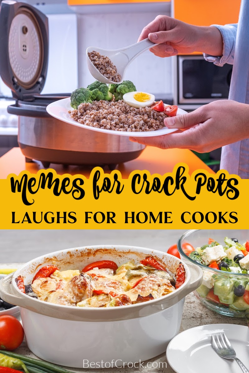 Laughing at some funny slow cooker memes can help pass the cooking time in the kitchen while you prepare your meal. Slow Cooker Jokes | Memes for Slow Cooker | Memes for Home Chefs | Home Cook Memes | Funny Memes About Cooking | Funny Cooking Memes | Memes for the Kitchen | Kitchen Memes for Cooks via @bestofcrock