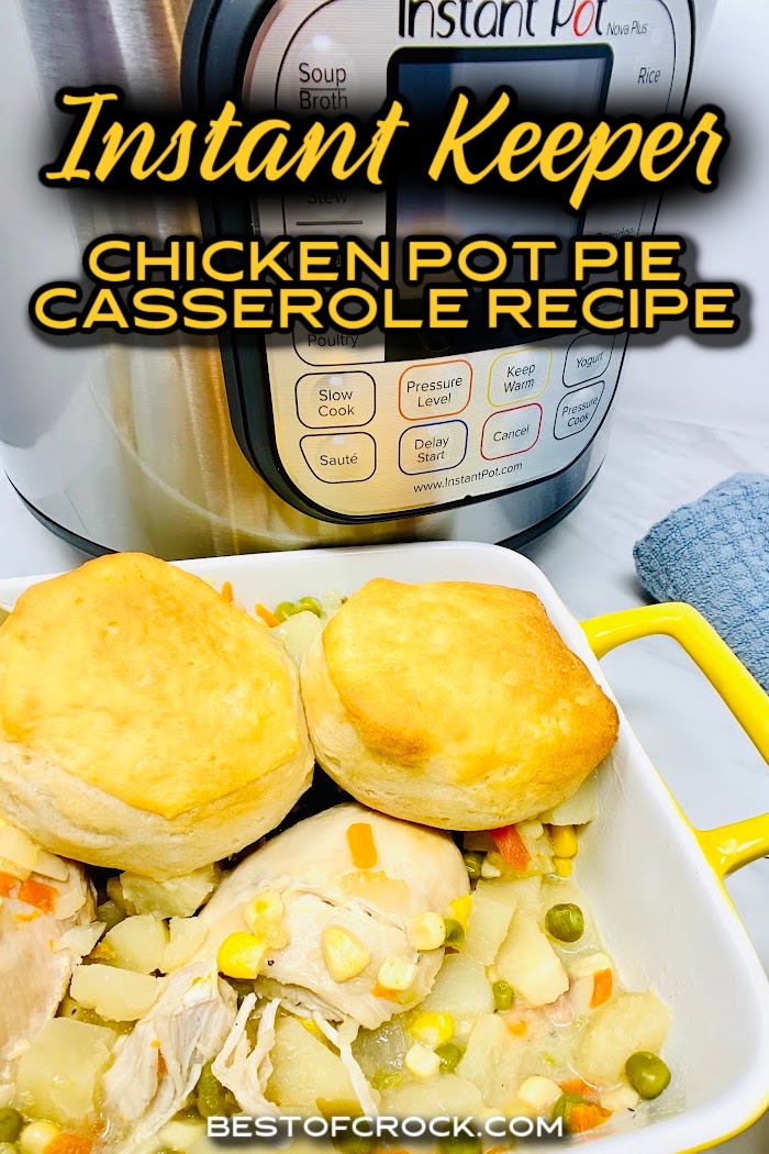 This Instant Pot chicken pot pie casserole recipe offers a fun twist on a classic recipe, and will easily become a family favorite. Instant Pot Chicken Recipes | Chicken Casserole Recipes | Healthy Chicken Recipes | Chicken Pressure Cooker Recipe | Instant Pot Recipes with Chicken | Instant Pot Dinner Recipe | Easy IP Recipes | Chicken Pot Pies | Instant Pot Chicken Recipes | Instant Pot Dinner Recipes | Pressure Cooker Ideas for Families via @bestofcrock