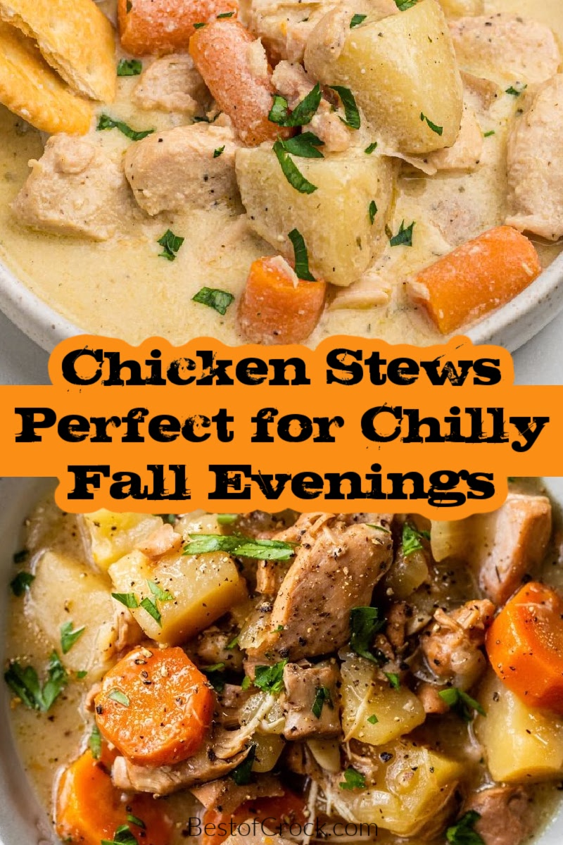 The best crockpot stews with chicken for fall offer the perfect amount of warmth and comfort for the season. Crockpot Recipes for Fall | Slow Cooker Fall Recipes | Crockpot Recipes with Chicken | Slow Cooker Chicken Recipes | Chicken Stew Recipes | Crockpot Stew Recipes | Slow Cooker Stew Recipes | Comfort Food Recipes | Crockpot Comfort Food Recipes | Easy Chicken Dinner Recipes | Chicken Stew Ideas via @bestofcrock