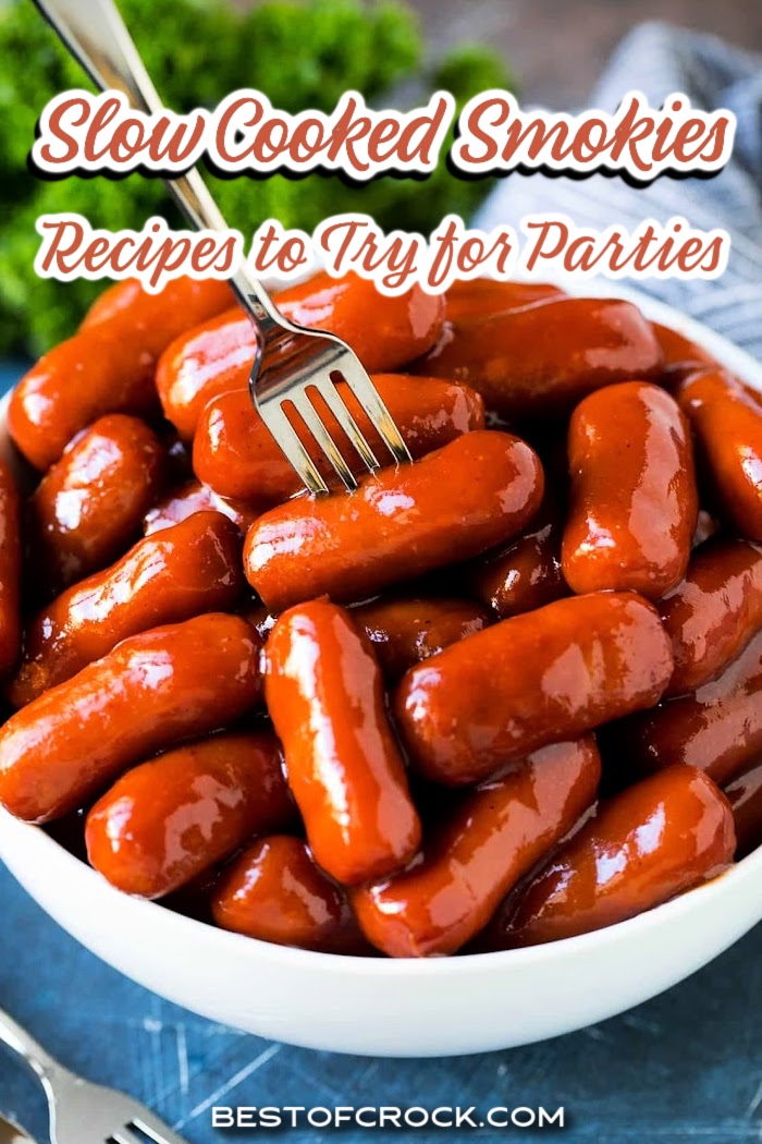 Crockpot little smokies with brown sugar recipes make the best crockpot party recipe for appetizers and finger foods. Crockpot Party Recipes | Party Appetizer Recipes | Crockpot Finger Foods | Slow Cooker Little Smokies with Bacon | Cocktail Weenie Recipes