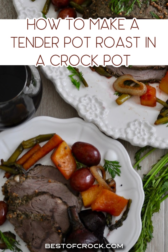 Our tender crockpot beef pot roast recipe is an easy dinner that can easily be dressed up to serve for a dinner gathering or the holidays. Slow Cooker Pot Roast | Easy Pot Roast Recipe | Beef Chuck Roast | Comfort Food Dinner | Sunday Dinner Ideas | Fall Comfort Food | Winter Dinner Recipes | One Pot Meal | Family Dinner Recipe | Crockpot Dinner Ideas | Slow Cooker Beef | Pot Roast With Vegetables | Make Ahead Dinner | Hearty Dinner Recipe