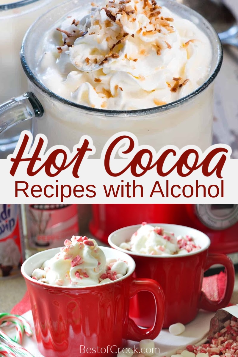 Crockpot spiked hot chocolate recipes help make classic hot chocolate even more enjoyable for adults and more fun to enjoy during holiday gatherings. Spiked Peppermint Hot Chocolate Crockpot | Spiked White Hot Chocolate Crockpot | Holiday Party Drinks | Hot Chocolate Slow Cooker Cocktail Recipes | Spiked Mexican Hot Chocolate Crockpot | Holiday Party Recipes | Holiday Drinks for Adults | Christmas Party Recipes via @bestofcrock